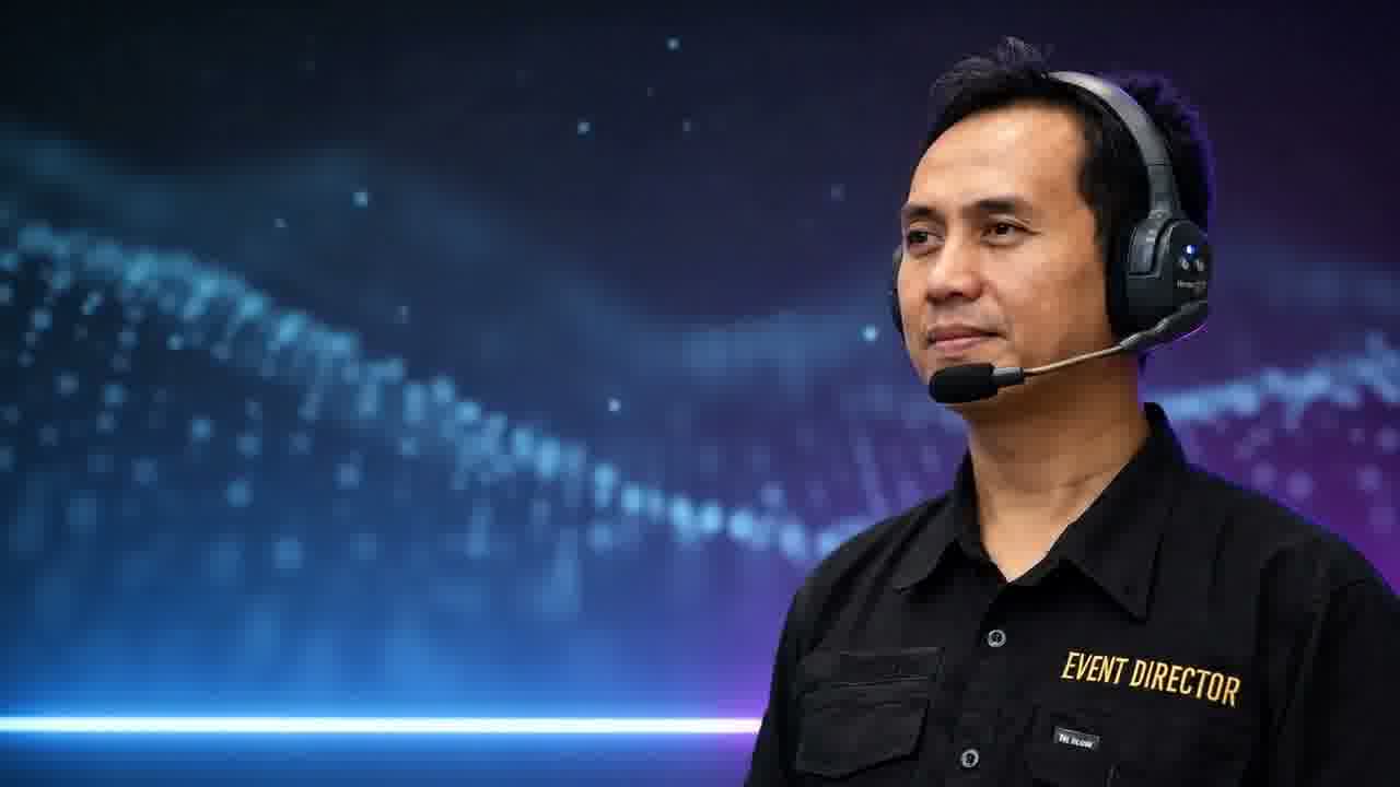 Ryan Komarudin mengenakan seragam Event Director